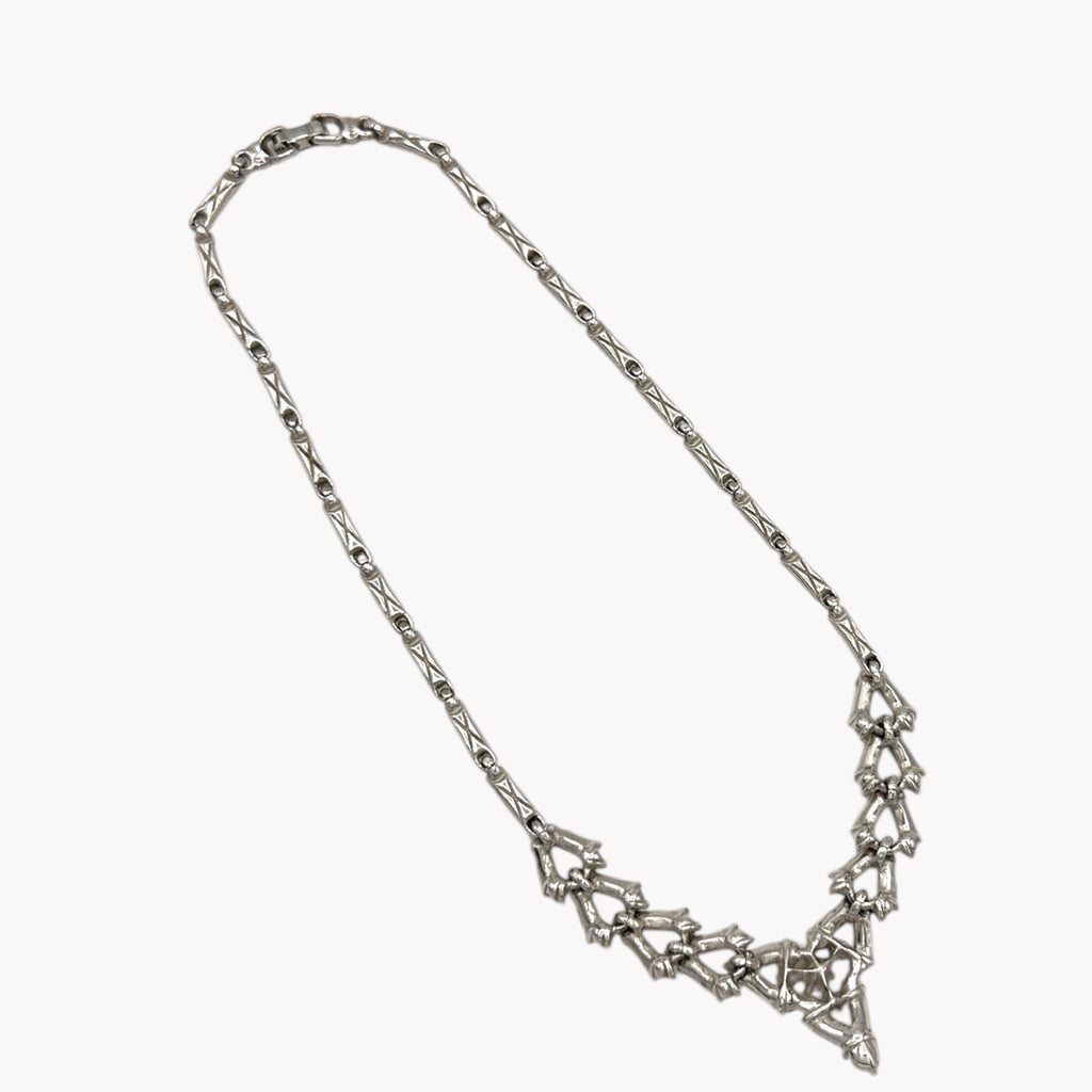 Vintage Bogoff Art Deco Rhinestone Pendant Necklace