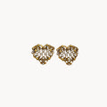 Jose Maria Barrera for Avon Marie Antoinette Antiqued Gold Heart Clip-On Earrings