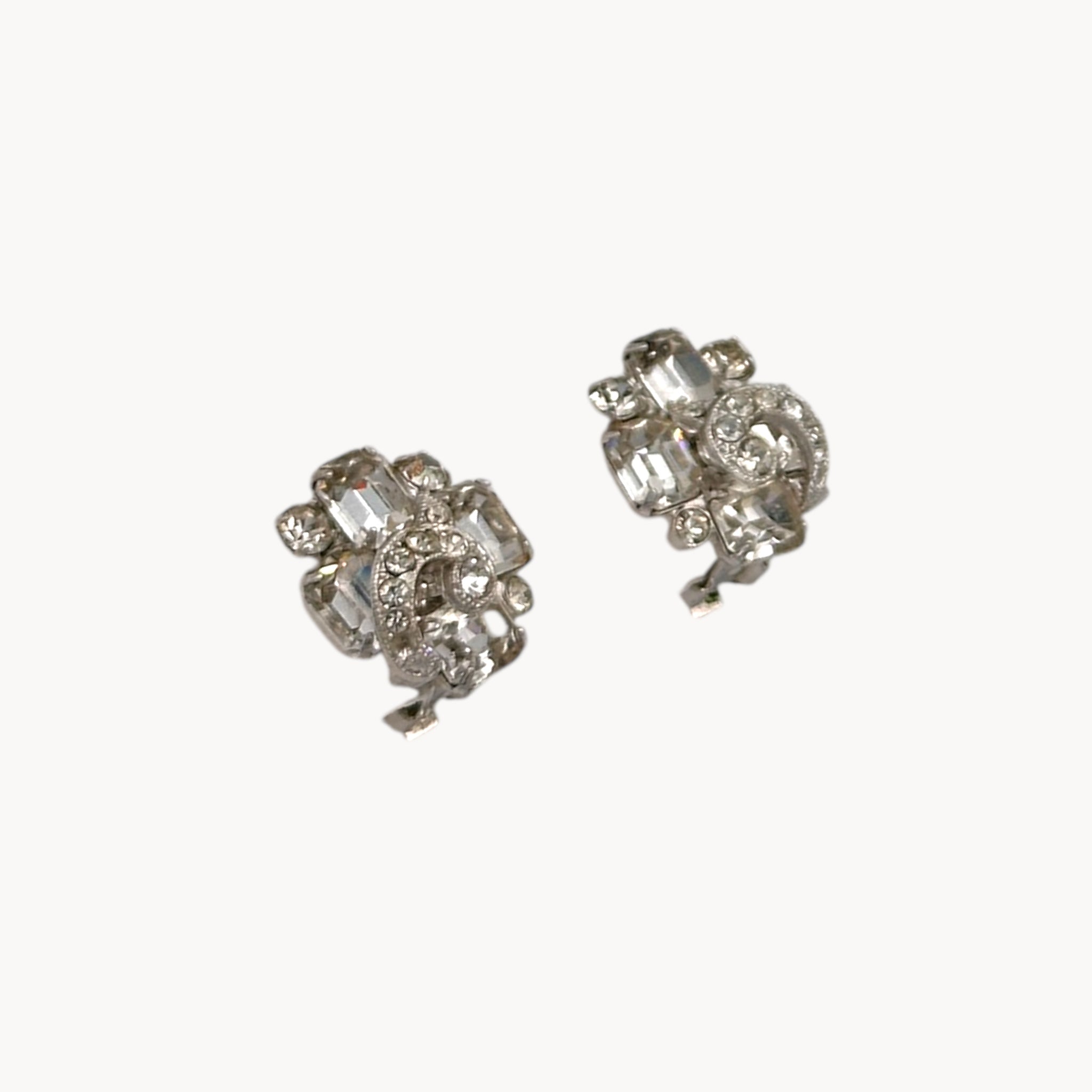Eisenberg Rhinestone Clip-On Earrings