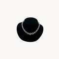Art Deco White Gold-Filled Graduated Clear Faceted Crystal Bead Vintage 1940s Necklace