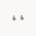 Vintage Weiss Clear Rhinestone Cluster Clip-On Earrings Weiss