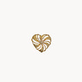 Avon Gold Plated Openwork Romantic Trelles Heart Rhinestone Brooch