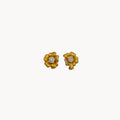 KofB Gold Plated Floral Clip-On Earrings