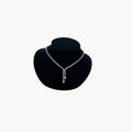 Vintage 1950s Light Blue Rhinestone Choker Necklace