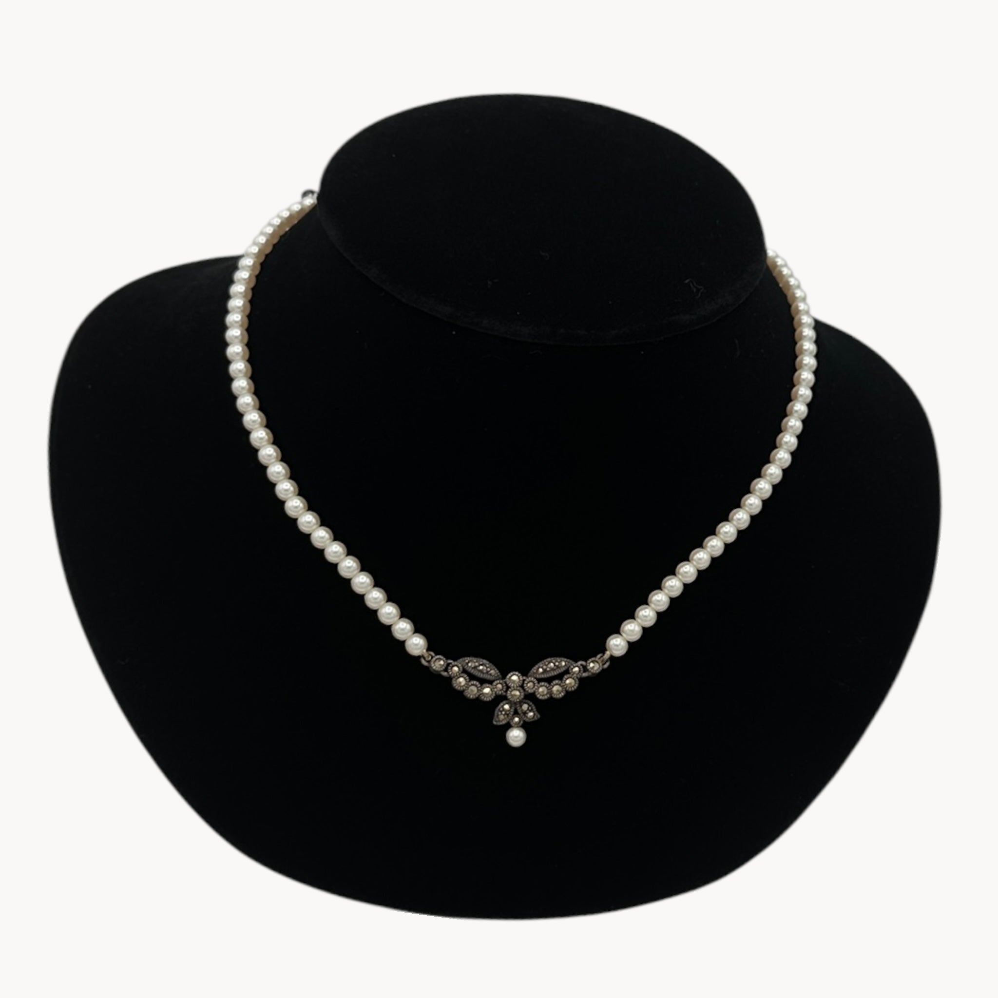 Judith Jack Sterling Silver Faux Pearl Pendant Necklace