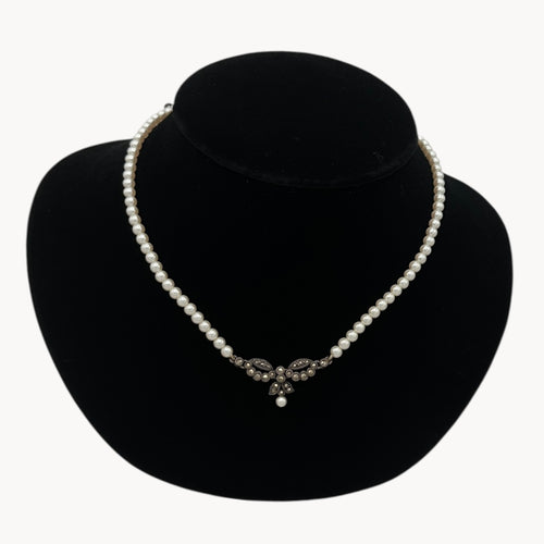 Judith Jack Sterling Silver Faux Pearl Pendant Necklace