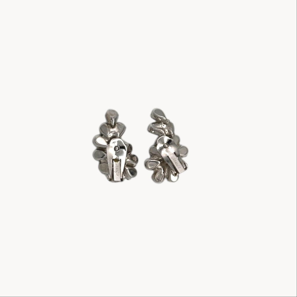 Vintage Hattie Carnegie Rhinestone Crawler Clip-On Earrings Hattie Carnegie