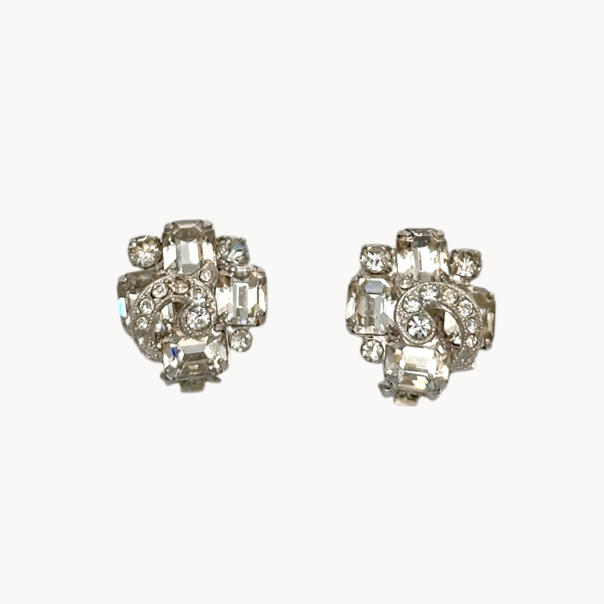 Eisenberg Rhinestone Clip-On Earrings