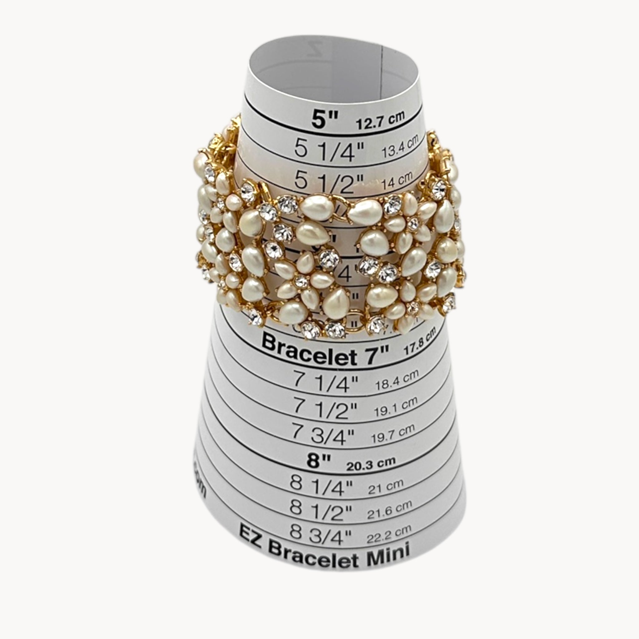 Kate Spade Mini Bouquet Floral Faux Pearl and Rhinestone Wide Bracelet Kate Spade