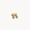 Vintage Swarovski SAL Pearl and Heart Rhinestone Pierced Earrings Swarovski