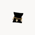 Joan Rivers Gold-Plated Cable Bracelet with Pearl Heart Charms Joan Rivers