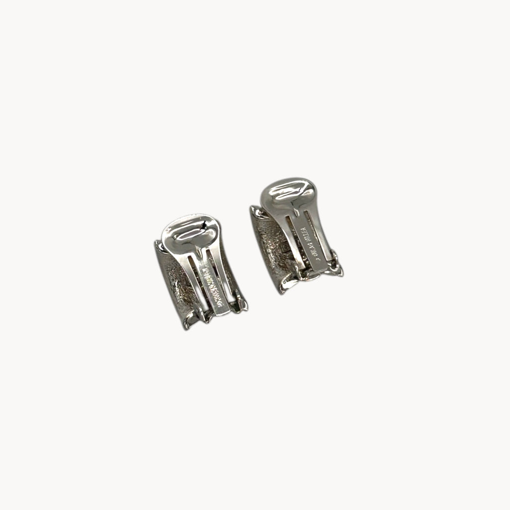 Vintage Nolan Miller Baguette Rhinestone Clip-On Earrings Nolan Miller